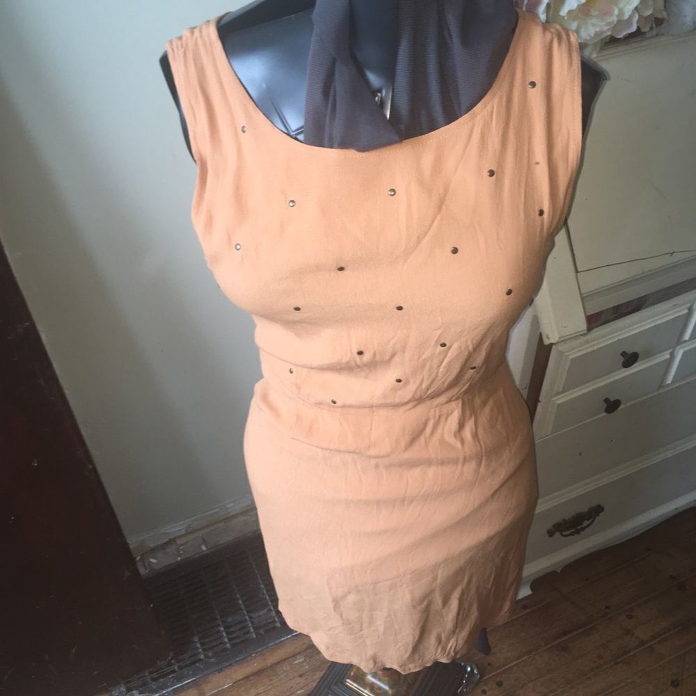 Mink Pink burnt orange sleeveless dress